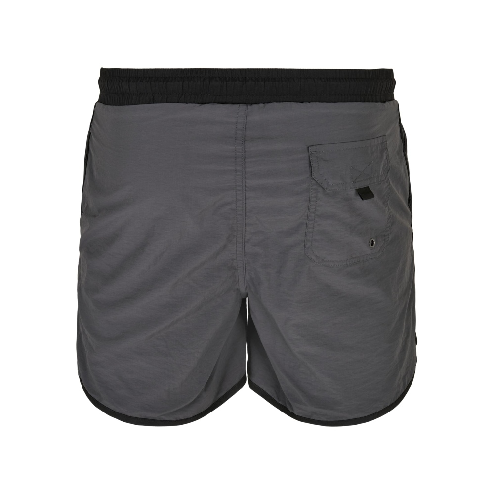 Urban Classics - Retro Zwemshorts - Zwart/Grijs